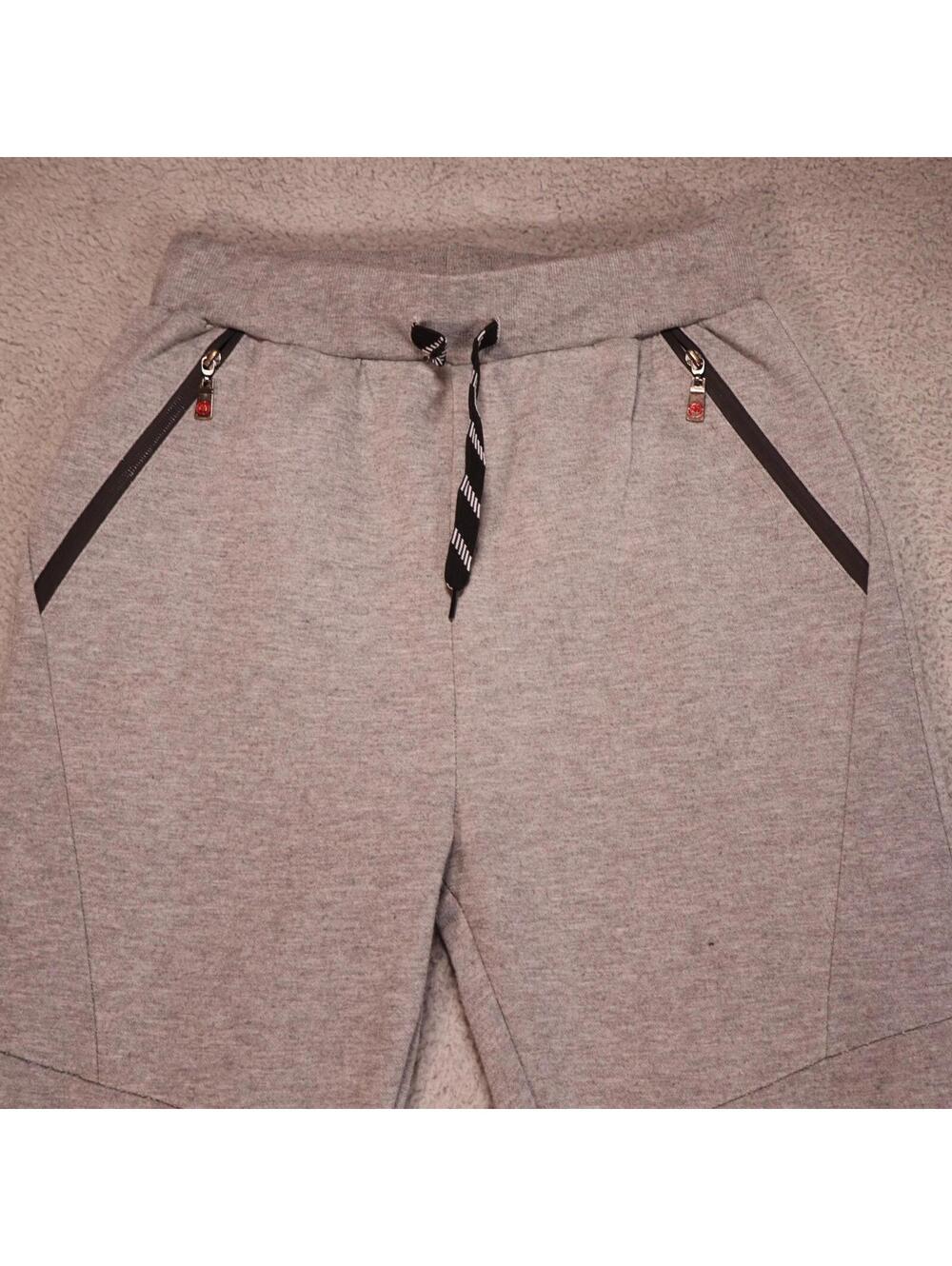 Mecca Sweatpants Jogger Grey Medium Cuffed Zip 3 pockets